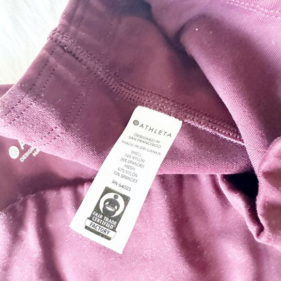 Athleta Salutation Stash Pocket Crop Pants Maroon XS High Rise Yoga - Picture 3 of 6